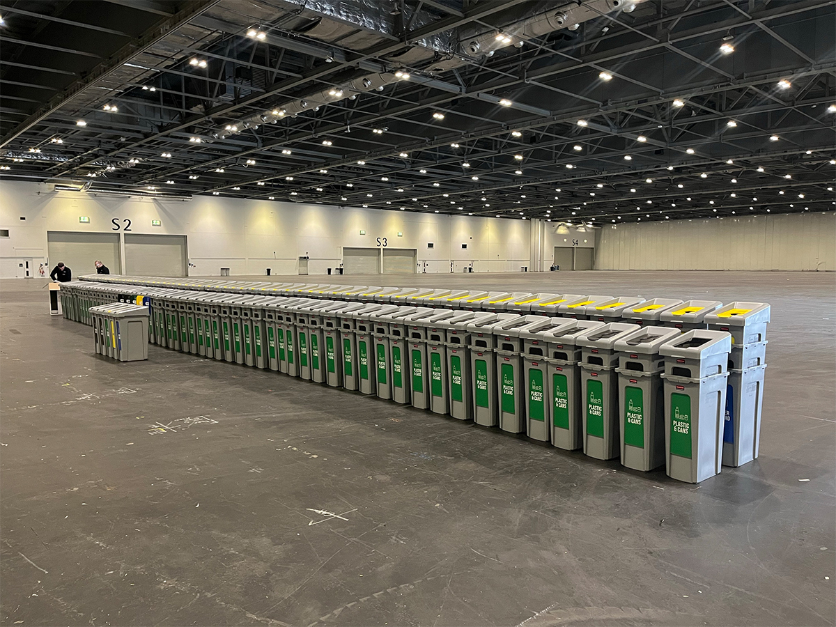 Excel Rubbermaid recycling cans